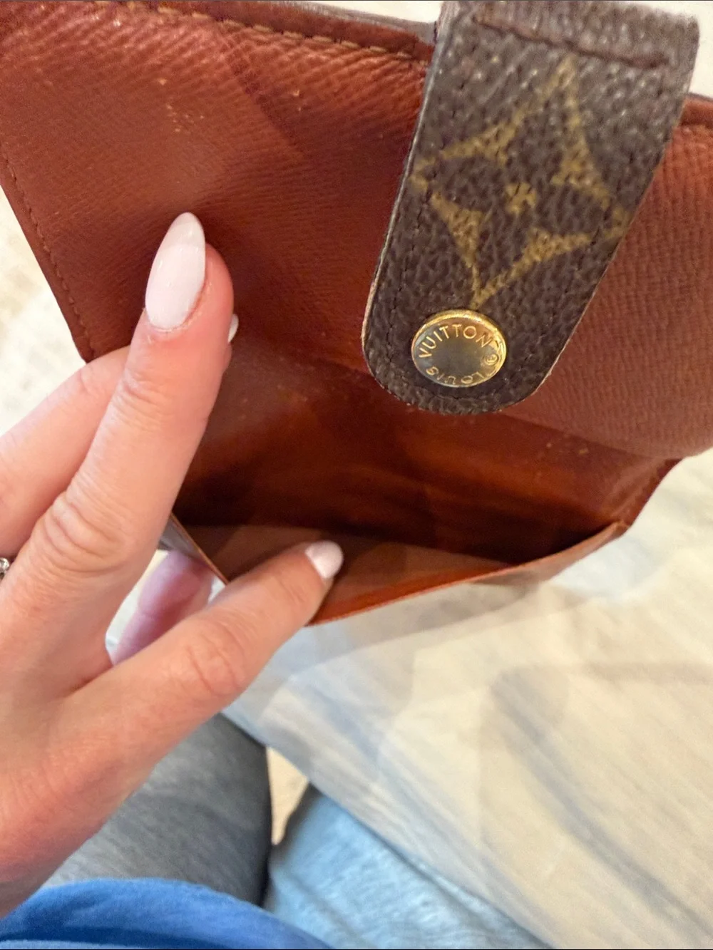 Louis Vuitton Monogram Canvas Card Case in Brown and Gold